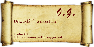 Onozó Gizella névjegykártya