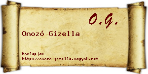 Onozó Gizella névjegykártya