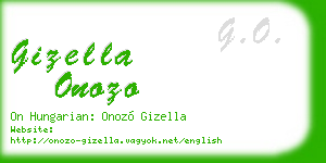 gizella onozo business card